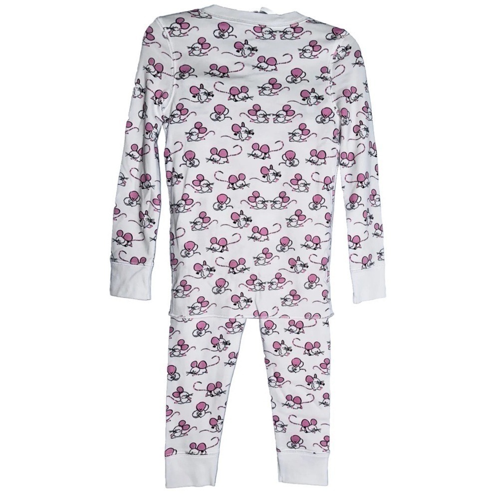 Roller Rabbit Girls Size 4 Pink Mouse Gym Rats PJs Pajama Set - Picture 3 of 5